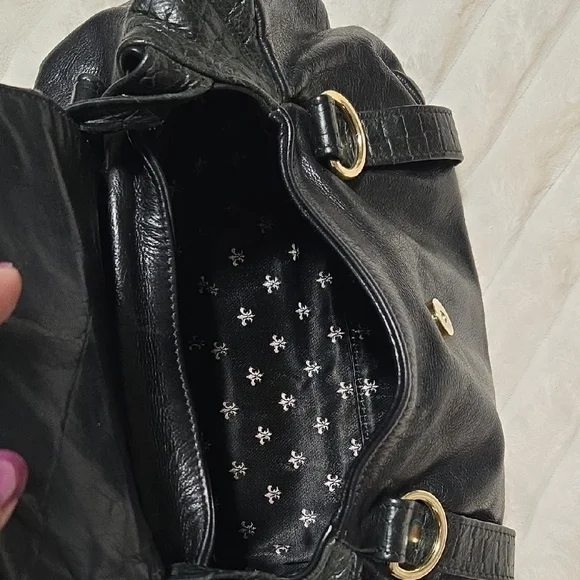 Rebecca Minkoff Black Leather Bag with Silver Accents VINTAGE!!! - Picture 3 of 10